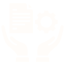 Icone deux mains , document et réglages